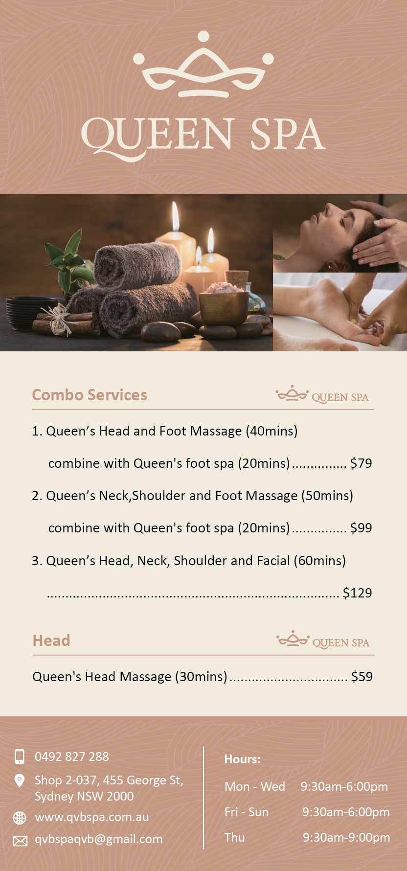 Queen Spa - QVB Massage Sydney